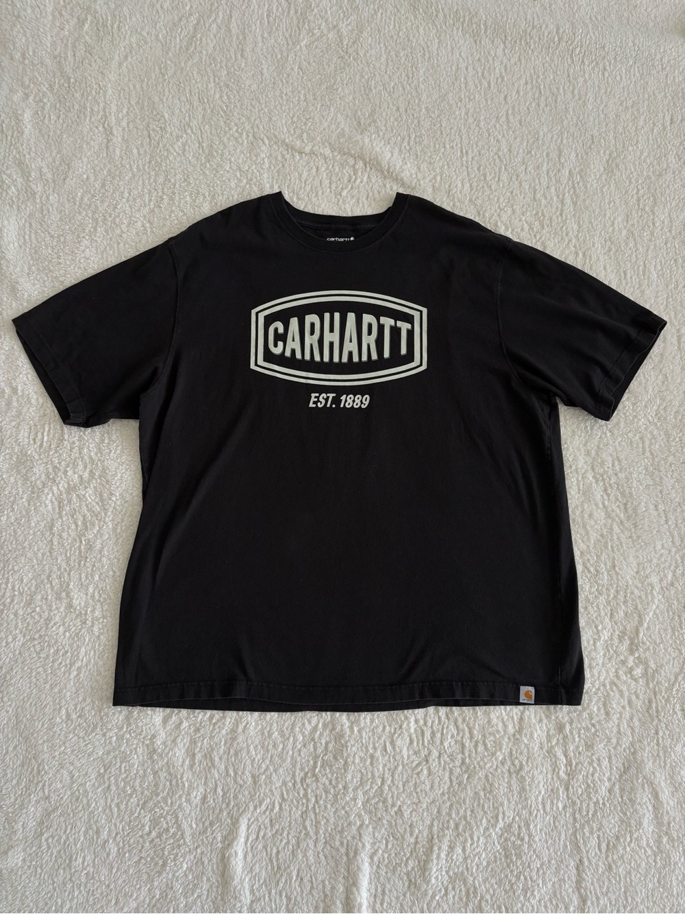 Carhartt Loose Fit Graphic Logo T-Shirt Men’s 2XL Black EST 1889 Workwear